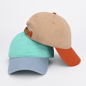 Gorras de béisbol con logotipo bordado y aguja de tejer en 3D personalizadas, gorras de béisbol con retazos de dos colores y 6 paneles - Product Image 4