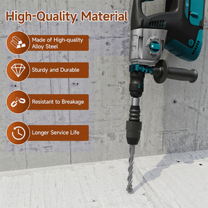 Connecteur de tige d'extension multi-outils pour perceuse à percussion électrique à mandrin SDS à cinq rainures et queue ronde - Product Image 3