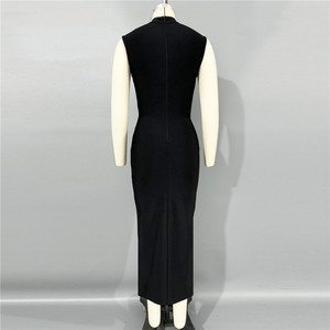 2025 elegante vestido de mujer con hombros descubiertos Y2K vestido de fiesta de moda Color sólido liso teñido verano Casual vestido tejido hasta el suelo - Product Image 2