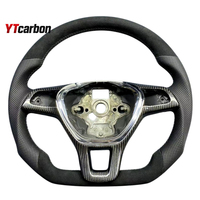 Volante de Cuero Personalizado Estilo Racing para Amarok, Aerteon, Atlas, Caddy, Accesorios Interiores de Auto, Cuero Italiano y Gamuza