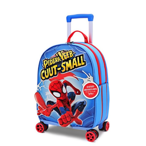 กระเป๋าเป้สะพายหลังมีล้อลายใยแมงมุม Marvel Spiderman รุ่น Web Out-Small 3D สีฟ้า - Product Image 2