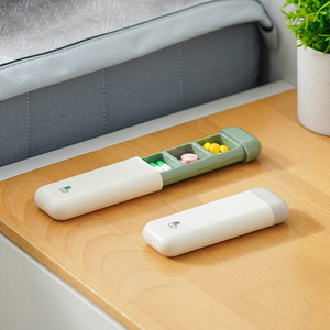 Organizador de pastillas de viaje de un día, Mini caja de almacenamiento de pastillas, diseño de apertura de tapa, 3 compartimentos, píldora de plástico pequeña portátil - Product Image 5