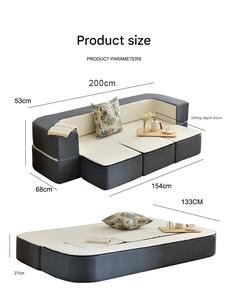 <span class=keywords><strong>Canapé</strong></span> 3 <span class=keywords><strong>places</strong></span> Kino modulaire et inclinable, entièrement déhoussable, en éponge, pour petits espaces, idéal pour la sieste, imperméable, anti-salissures et doux - Product Image 5