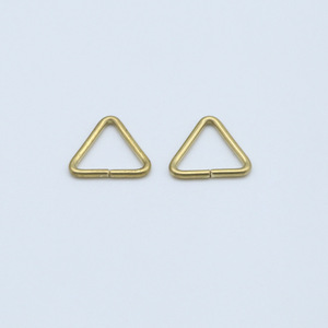 Hebilla Triangular para Joyería, Chapada en Oro de 18K, de Cobre, para Fabricación de Pulseras, Varios Tamaños, Empaque por Lotes - Product Image 4