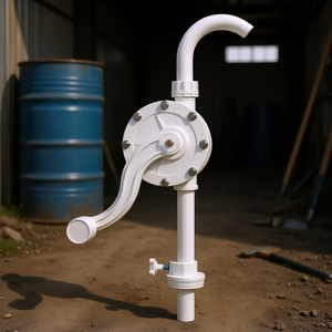 Bomba de tambor portátil con manivela giratoria de 6.5 GPM para bidones de 5-55 galones, bomba de transferencia de agua de plástico con conjunto de tubo de succión - Product Image 2