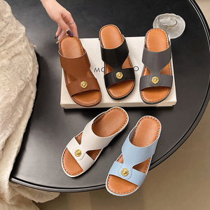 Sandales confortables à bout ouvert de style arabe du Moyen-Orient, antidérapantes, à semelle souple et respirante, pour hommes et femmes, tailles <span class=keywords><strong>26</strong></span>-38 - Product Image 1