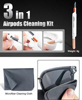 Kit de nettoyage d'écran de téléphone écologique Mingge 25 en 1, nettoyant pour port de charge, nettoyant pour clavier, câbles de charge Lightning, ordinateur