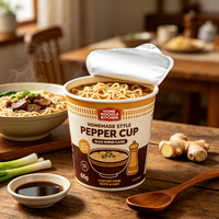 Best Selling 200g Black Pepper Chicken Ramen Instant Noodles Halal Certified Bulk Export Supermarket