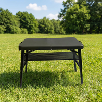 Table pliante moderne légère et portable, réglable en hauteur, en plastique imperméable pour l'extérieur