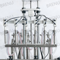 Machine de remplissage automatique Brenu pour pâtes et crèmes à haute viscosité, avec chauffage et mélange, pour beurre de karité et cosmétiques, en pots et bouteilles