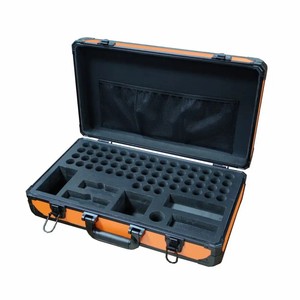 Custodia protettiva in alluminio arancione custodia rigida custodia protettiva porta scatola di lusso imballaggio di stoccaggio con inserto in schiuma personalizzato - Product Image 1