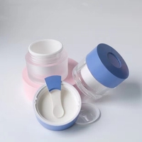 Pot de crème de luxe personnalisé de 30g 50g avec cuillère boîtes en plastique PS pour crème solaire crème pour la peau lotion crème pour les yeux emballage cosmétique