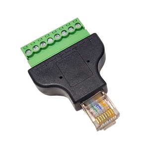 RJ45 Kualitas Tinggi untuk Sekrup Terminal Adaptor RJ45 Pria Ke 8 Pin Konektor RJ45 Splitter 8P8C untuk CCTV DVR Aksesoris CCTV - Product Image 1
