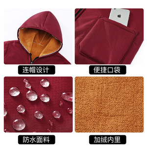 Delantal de Protección Laboral con Logotipo Personalizado, Delantal de Cocina Impermeable y Resistente al Aceite, Ropa de Trabajo Personalizada Nueva para Invierno - Product Image 5