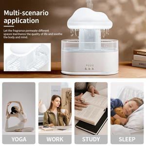 Usine directe personnalisée Air huile essentielle ultrasons goutte de pluie diffuseur d'arôme humidificateur pluie nuage champignon conception ménage - Product Image 5