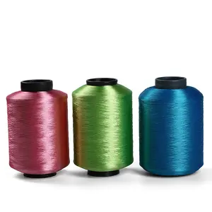 Bán Buôn Một Lớp Tốt Dệt Sợi Nguyên Liệu Trắng Đen Dty 300D Polyester Filament Spun Sợi Cho Dệt