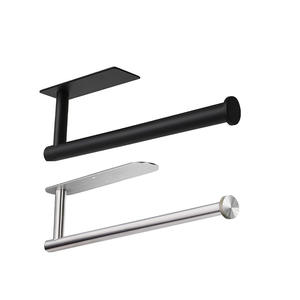 Single Tier Square Shape Non-Punch Self-Adhesive Wall-Mounted Steel Cabinet Kitchen Paper Towel Holder <b>Box</b> <b>Tool</b> Storage Bathroom - Product Image 1