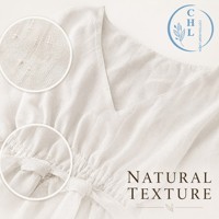Femmes françaises chemises de nuit 100% robe en lin portable comme vêtements d'extérieur robe de nuit ample confortable maison porter taille réglable robe