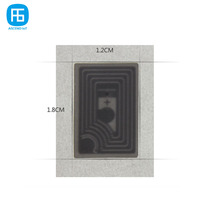 Etiqueta RFID de Papel Recubierto de 18*12 mm, ISO/IEC14443A, NFC Forum 2, 13.56MHZ, Etiqueta NFC Programable