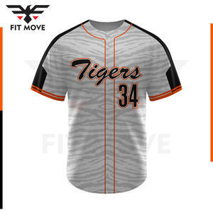 Maillot de Baseball personnalisé pour hommes, haut respirant et pas cher, tenue de sport avec 2 boutons par Sublimation, vente en gros - Product Image 2
