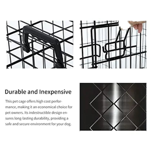 Cage à chien en métal pliable de 48 pouces, grande cage à chien <span class=keywords><strong>XXL</strong></span>, cages à chien empilables pour grands chiens, cage à chien en gros - Product Image 4