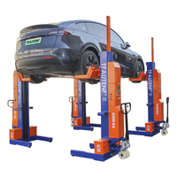 10 Ton Kablosuz Senkronize 4 Kolonlu Mobil Kaldırma Platformu (Filo Bakımı İçin), Kolon Başına 2,5 Ton, Uzun Pil Ömrü