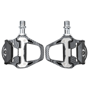 Pédales de vélo Promend, pédales de vélo de route sans clip, lisses et fluides |   Corps en nylon avec aspect <span class=keywords><strong>carbone</strong></span> hydro-déposé 6 °   Crampons inclus - Product Image 3