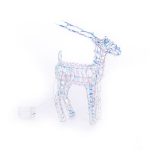 Romantic Santa Desktop Ornament Sequin Wire Standing <b>Reindeer</b> Plastic/Metal Treesmas Brand Indoor/<b>Outdoor</b> Christmas Souvenir - Product Image 1