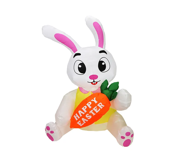 Customized Advertising Giant Inflatable Led Colorful Rabbit/Inflatable Cartoon/Inflatable Easter Bunny With Led Light