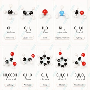 Set de 122 Piezas de Modelos Moleculares 3D para Química Orgánica, Material Didáctico para Estudiantes de Ciencias, Plástico ABS Ecológico, Sistema de Bolas <span class=keywords><strong>y</strong></span> Varillas - Product Image 5