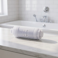 Filtro de Ducha Manual Bevita PURE, Bolas Minerales Antibacterianas, Eliminación de Cloro e Impurezas, Cartucho Libre de BPA, No Tóxico