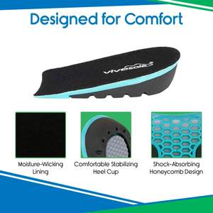 แผ่นรองรองเท้าแบบเจลปรับความสูงได้, แผ่นรองส้นเท้าเบาะเสริมความสบายอุปกรณ์เสริมสำหรับเท้า - Product Image 4