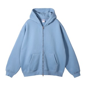 เสื้อฮู้ดซิปสีเทาสำหรับผู้ชาย เสื้อสเวตเชิ้ตคอกลมแบบสวม มีกระเป๋าหน้า สำหรับใส่ลำลอง - Product Image 3