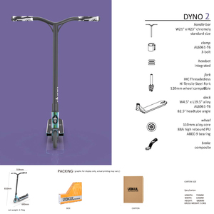 <span class=keywords><strong>Trottinette</strong></span> Vokul Pro en aluminium léger avec roues en métal de 110 mm, <span class=keywords><strong>trottinette</strong></span> <span class=keywords><strong>freestyle</strong></span> pour les riders de parc, enfants de 10, 11 et 12 ans - Product Image 2
