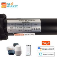 Moteur tubulaire intelligent Glomarket Wifi/Zigbee pour stores enrouleurs, stores vénitiens en bois, écrans de projection ou stores romains