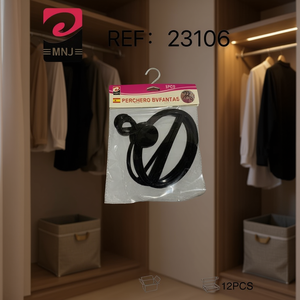 Perchero Bufantas Scarf Rack 5Pcs Black Plastic Hangers For Clothing Storage - Product Image 2