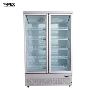 Réfrigérateur vertical commercial <span class=keywords><strong>930L</strong></span> à double porte battante pour présentation - Product Image 1