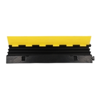 Le protecteur extérieur résistant de câble de PVC couvre la couverture de plancher en caoutchouc de 3 canaux