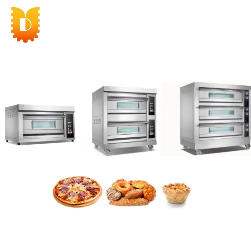 Коммерческая печь для выпечки, электрическая/газовая печь для хлеба, круассана/пиццы/хлеба, печь для выпечки с 1 палубой, 2 подноса