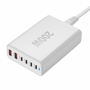 200W GaN Multi Port <b>Charger</b> 4C2A Desktop <b>Fast</b> Charging With Holder - Product Image 3