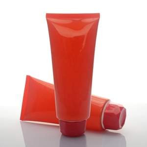 Envase de plástico rojo de 50 ml para crema de manos, tubo exprimible para cuidado de la piel, para limpiador facial, mascarilla facial, tubo con tapa de rosca. - Product Image 1