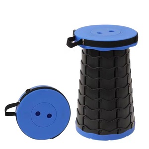 كرسي قابل للطي محمول من البلاستيك، مقعد تلسكوبي قابل للانكماش للتخييم والصيد والحدائق - Product Image 4