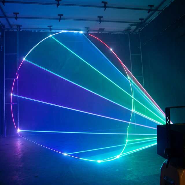 Professional 30W 20W RGB Full Color Animation Laser Projector 40KPPS ILDA Art-Net DMX512 Stage Laser Light for Outdoor Landmark