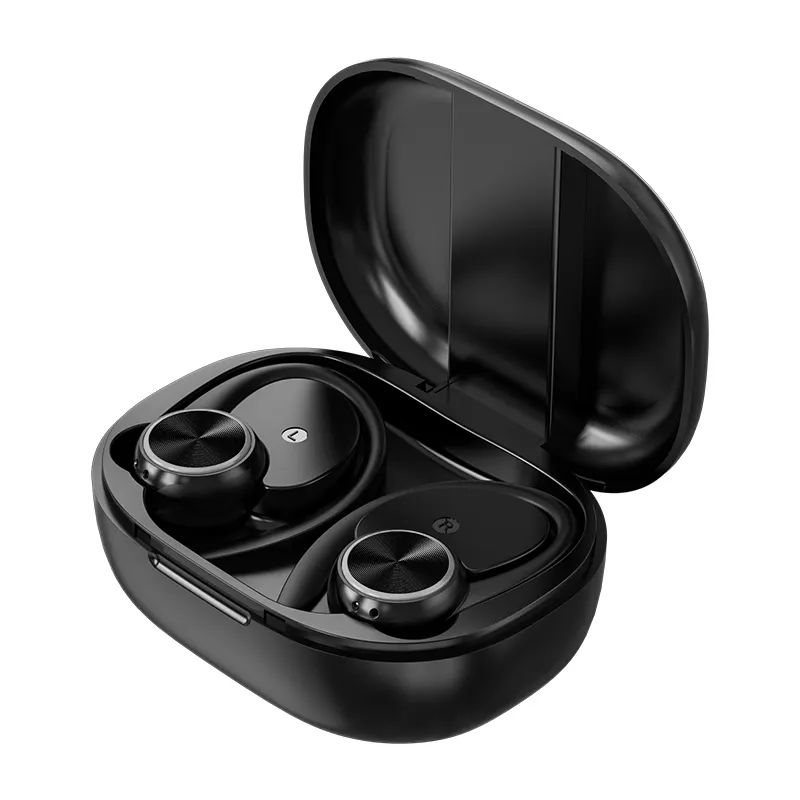 R201 TWS Earbuds Noise Reduction Headsets Sports Wireless Stereo Earphones V5.3 Comfortable Wearing Anti-drop Earhooks With Mic