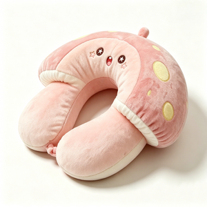 Customized Soft stuffed mushroom U-<b>shaped</b> <b>pillow</b>, Plant plush neck support <b>pillow</b> - Product Image 4