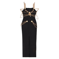Robe de soirée Sexy fendue à épaules dénudées pour femmes