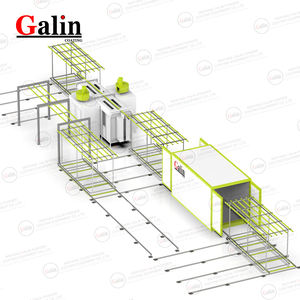 갈린 수동 분말 코팅 라인 다단계 변속기 접지 트롤리 오븐 오버 헤드 걸이 레일 2 면 스프레이 알루미늄 - Product Image 2