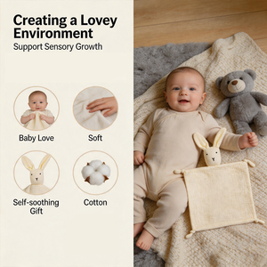 Serviette de toilette bébé en gaze de coton, forme lapin, en crêpe de coton-soie, apaisante pour le sommeil, pour essuyer la salive et comme couverture - Product Image 3
