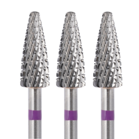 Prix de gros 3/32 "violet or argent tungstène peu ongles lime électrique ongles forets carbure fraise