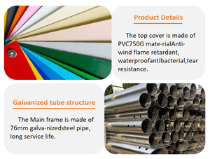 เต็นท์แกลมปิ้งโรงแรมหรูกลางแจ้งพร้อมห้องน้ำสองชั้นทำจากผ้าพีวีซี - Product Image 3